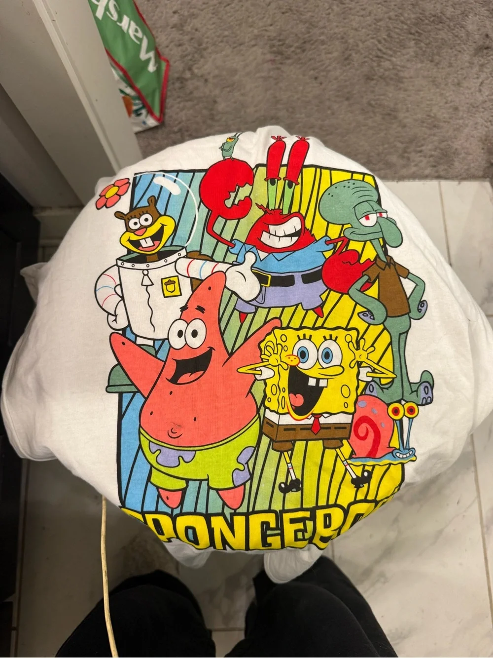 Nickelodeon White Crewneck Tee with Black Logo